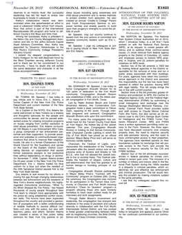 CONGRESSIONAL RECORD— Extensions of Remarks E1823 HON