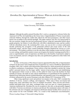 Dorothea Dix, Superintendent of Nurses: When an Activist Becomes an Administrator