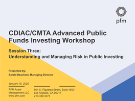 Understanding and Managing Risk in Public Investing