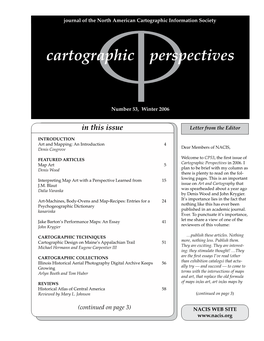 Cartographic Perspectives Information Society 1