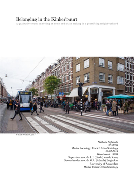 Belonging in the Kinkerbuurt a Qualitative Study on Feeling at Home and Place Making in a Gentrifying Neighbourhood