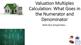 Valuation Multiples Calculation