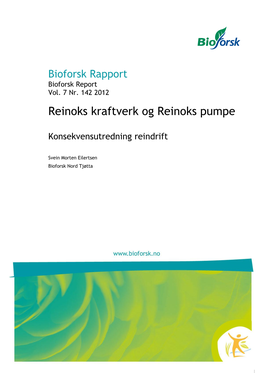 BIOFORSK RAPPORT Nr