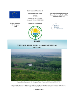 Draft the Prut River Basin Management Plan 2016