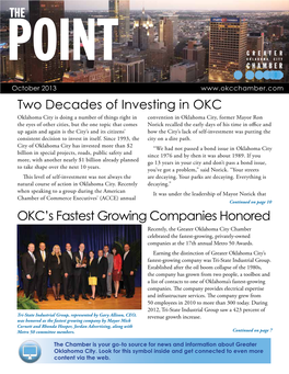 Two Decades of Investing in OKC OKC's Fastest Growing Companies Honored
