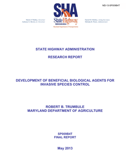 Development of Biological Agents for Invasive Species Control 6