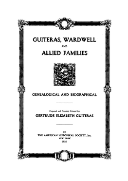 Guiteras, Wardwell· and Allied Families