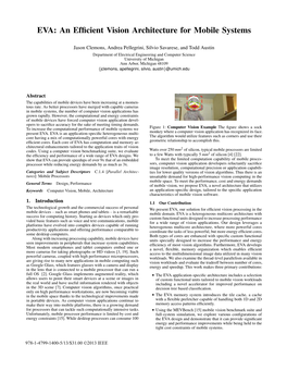 EVA: an Efficient Vision Architecture for Mobile Systems
