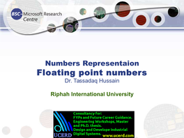 Floating Point Numbers Dr