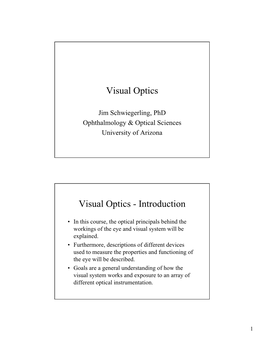 Visual Optics