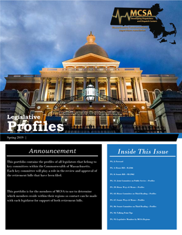 Legislative Profiles Spring 2019 |