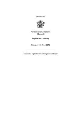 Legislative Assembly Hansard 1876