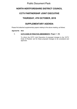 Supplementary Agenda 1 04Th-Oct-2018 18.00 CCTV