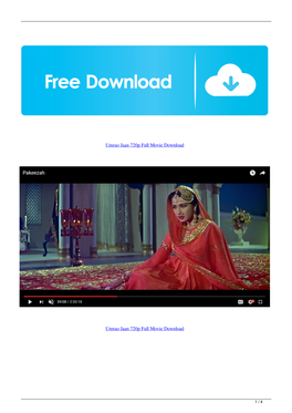 Umrao Jaan 720P Full Movie Download