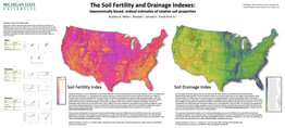 The Soil Fertility and Drainage Indexes: 2 United States Forest Service, Fort Collins, CO Taxonomically Based, Ordinal Estimates of Relative Soil Properties Bradley A