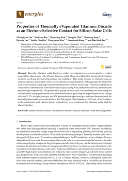 Properties of Thermally Evaporated Titanium Dioxide As an Electron-Selective Contact for Silicon Solar Cells