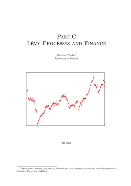Part C Lévy Processes and Finance
