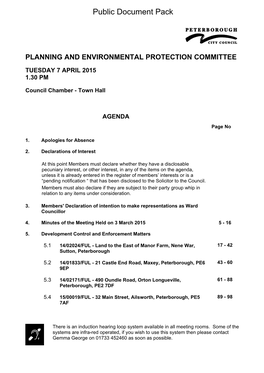 (Public Pack)Agenda Document for Planning and Environmental