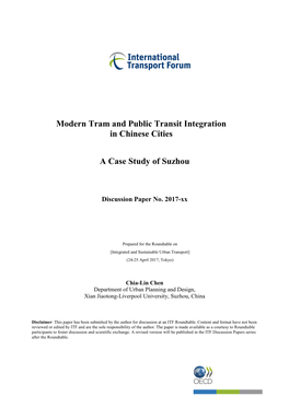 Modern Tram and Public Transit Integration in Chinese Cities A