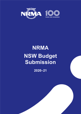 NRMA 2020-21 NSW Budget Submission