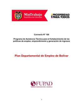 Plan Departamental De Empleo De Bolívar
