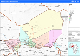 NIGER: Carte Administrative NIGER - Carte Administrative