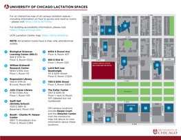 University of Chicago Lactation Spaces