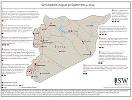 Syria Update: August 30-September 4, 2014