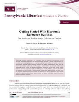 Getting Started with Electronic Reference Statistics Case Studies and Best Practices for Collection and Analysis