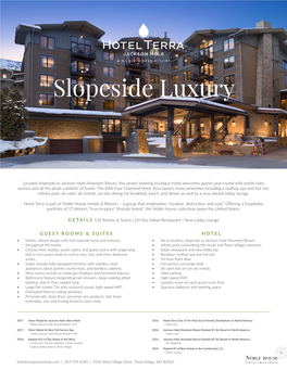 Slopeside Luxury