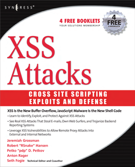 Cross Site Scripting Attacks Xss Exploits and Defense.Pdf