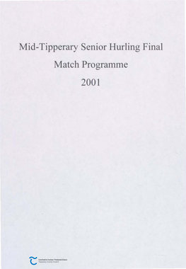 Mid-Tipperary Senior Hurling Final Match Programme 2001