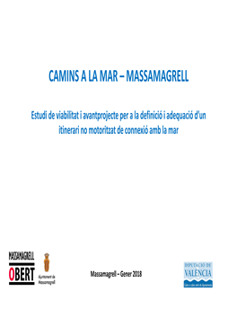 Camins a La Mar - Massamagrell Camins a La Mar – Massamagrell