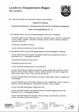 Landkreis Vorpommern-Rügen Der Landrat