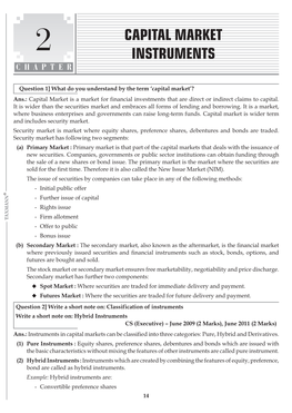 Capital Market Instruments 15