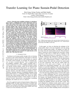 Transfer Learning for Piano Sustain-Pedal Detection