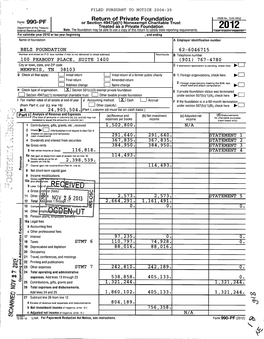 Return of Private Foundation Form 990-PF