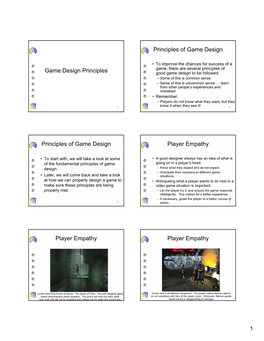 Principles of Game Design