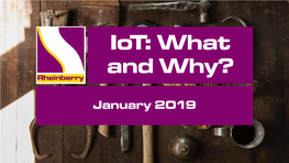January 2019 Defining Iot…