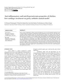 Treatment on Gouty Arthritis Animal Model