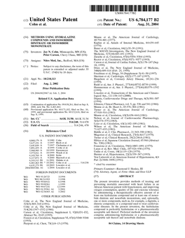 (12) United States Patent (10) Patent No.: US 6,784,177 B2 Cohn Et Al