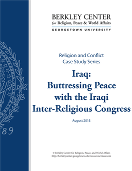 Iraq: Buttressing Peace with the Iraqi Inter-Religious Congress