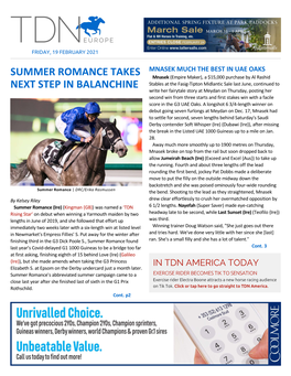 Tdn Europe • Page 2 of 11 • Thetdn.Com Friday • 19 February 2021