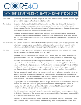 Final Victory and Celebration Await the People of God. in the Great Miracle Still to Come, Jesus Will Reign Forever with His People in a New Heaven and a New Earth