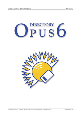 Directory Opus 6 Kurzanleitung