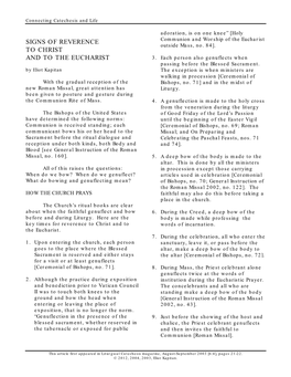 Signs of Reverence to Christ and to the Eucharist – Page 2