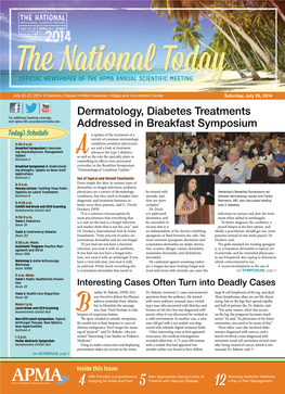 Dermatology, Diabetes Treatments Addressed in Breakfast Symposium