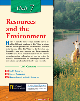 Chapter 25: Earth Resources