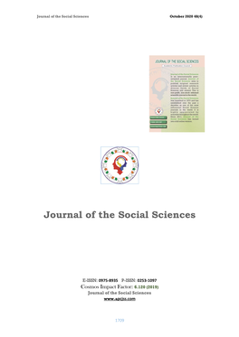 Journal of the Social Sciences October 2020 48(4)