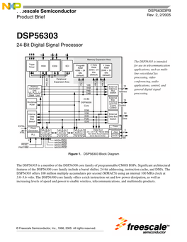 DSP56303 Product Brief, Rev